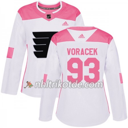 Philadelphia Flyers Trikot Jakub Voracek 93 Adidas 2017-2018 Weiß Pink Fashion Authentic - Dame